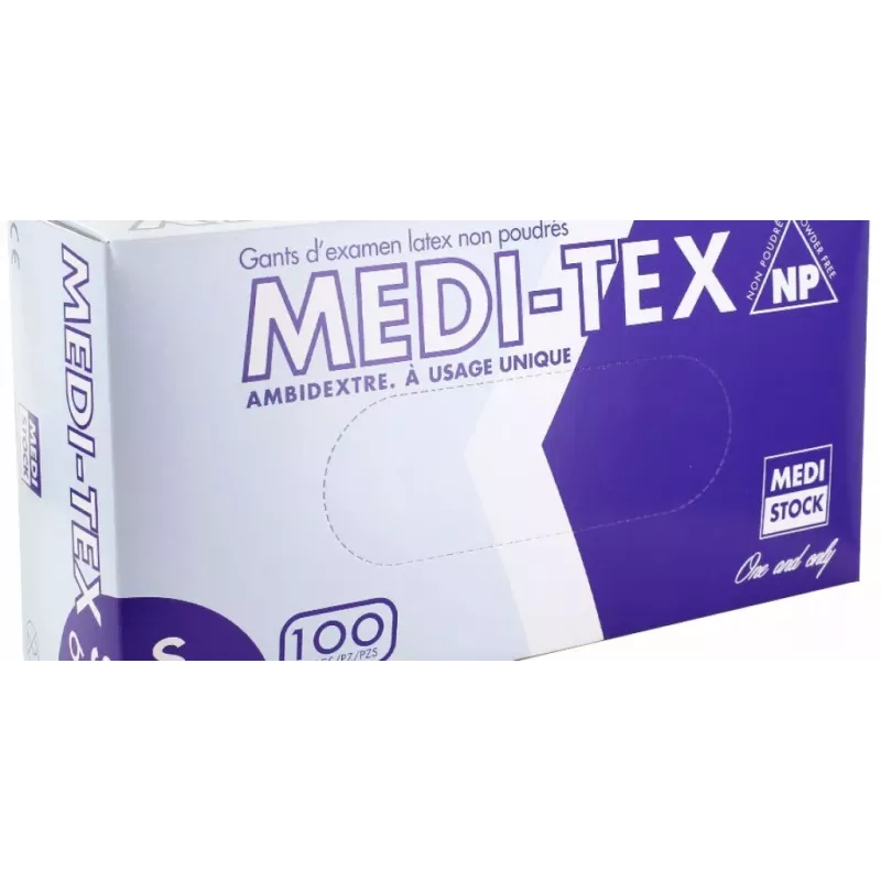 Gants d'examen latex non poudrés non stériles Medi-Tex Gants d'examen latex non poudrés non stériles Medi-Tex