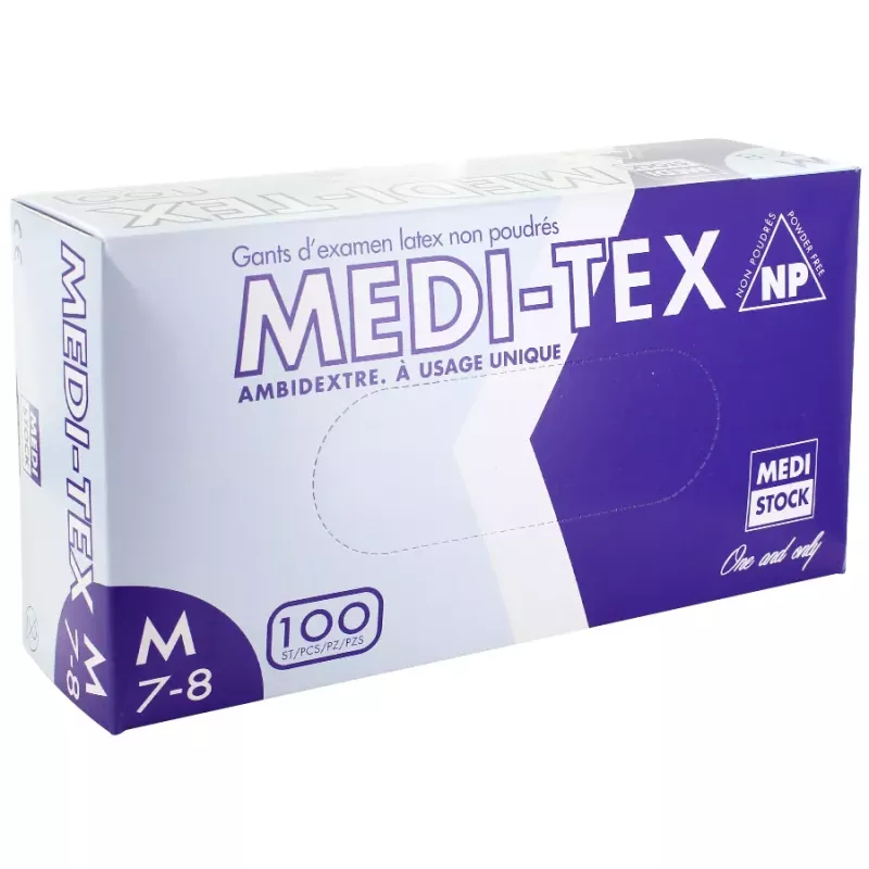 Gants d'examen latex non poudrés non stériles Medi-Tex Gants d'examen latex non poudrés non stériles Medi-Tex